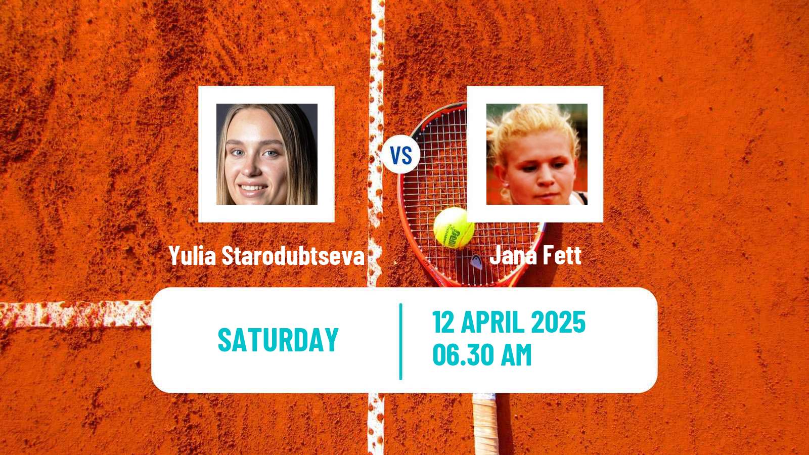 Tennis WTA Stuttgart Yulia Starodubtseva - Jana Fett