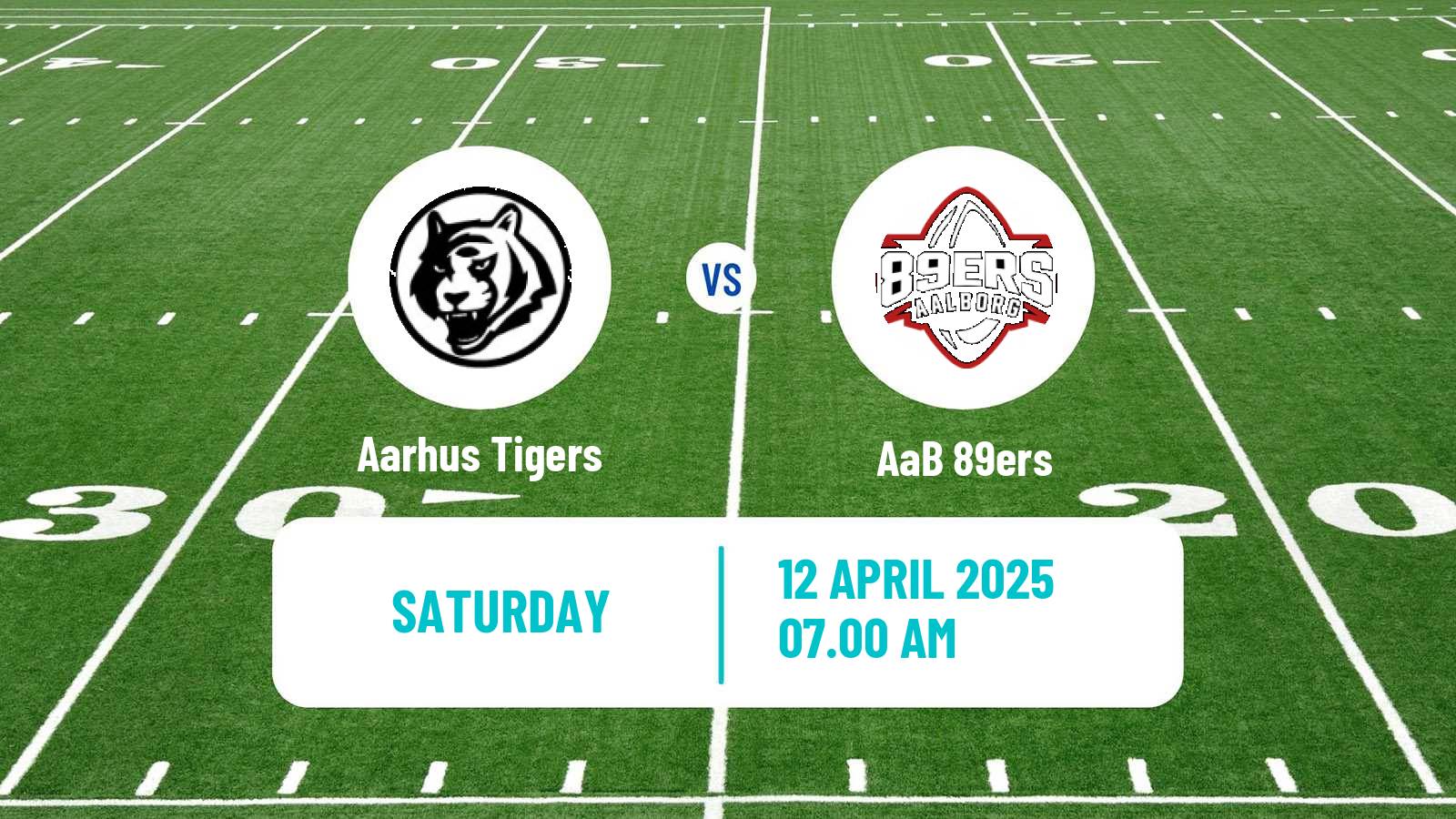 American football Danish National Ligaen American Football Aarhus Tigers - AaB 89ers