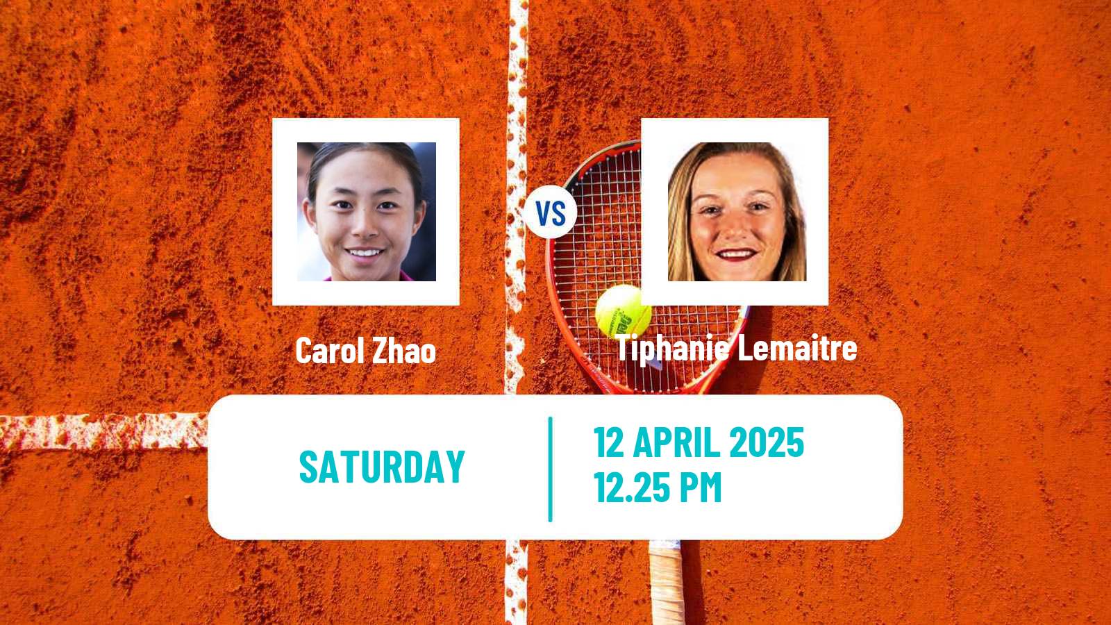 Tennis WTA Rouen Carol Zhao - Tiphanie Lemaitre