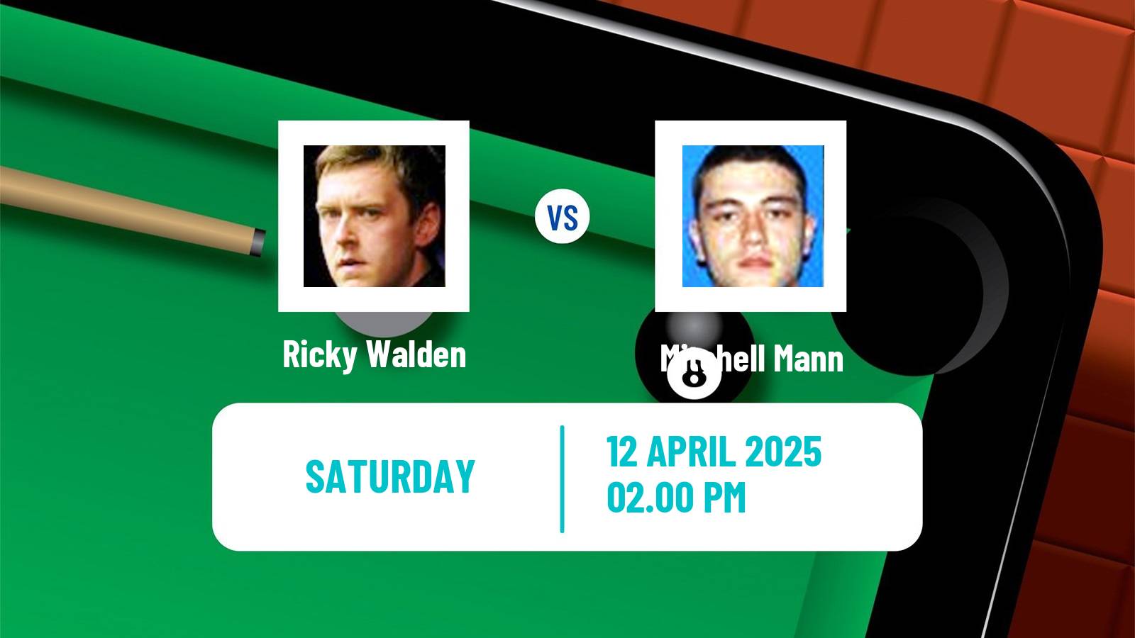 Snooker World Championship Ricky Walden - Mitchell Mann