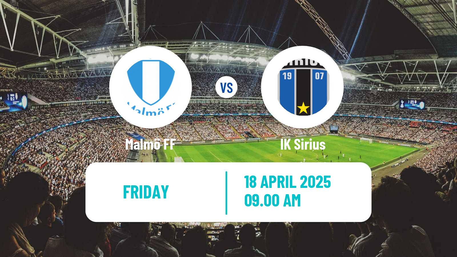 Soccer Swedish Allsvenskan Malmö - Sirius