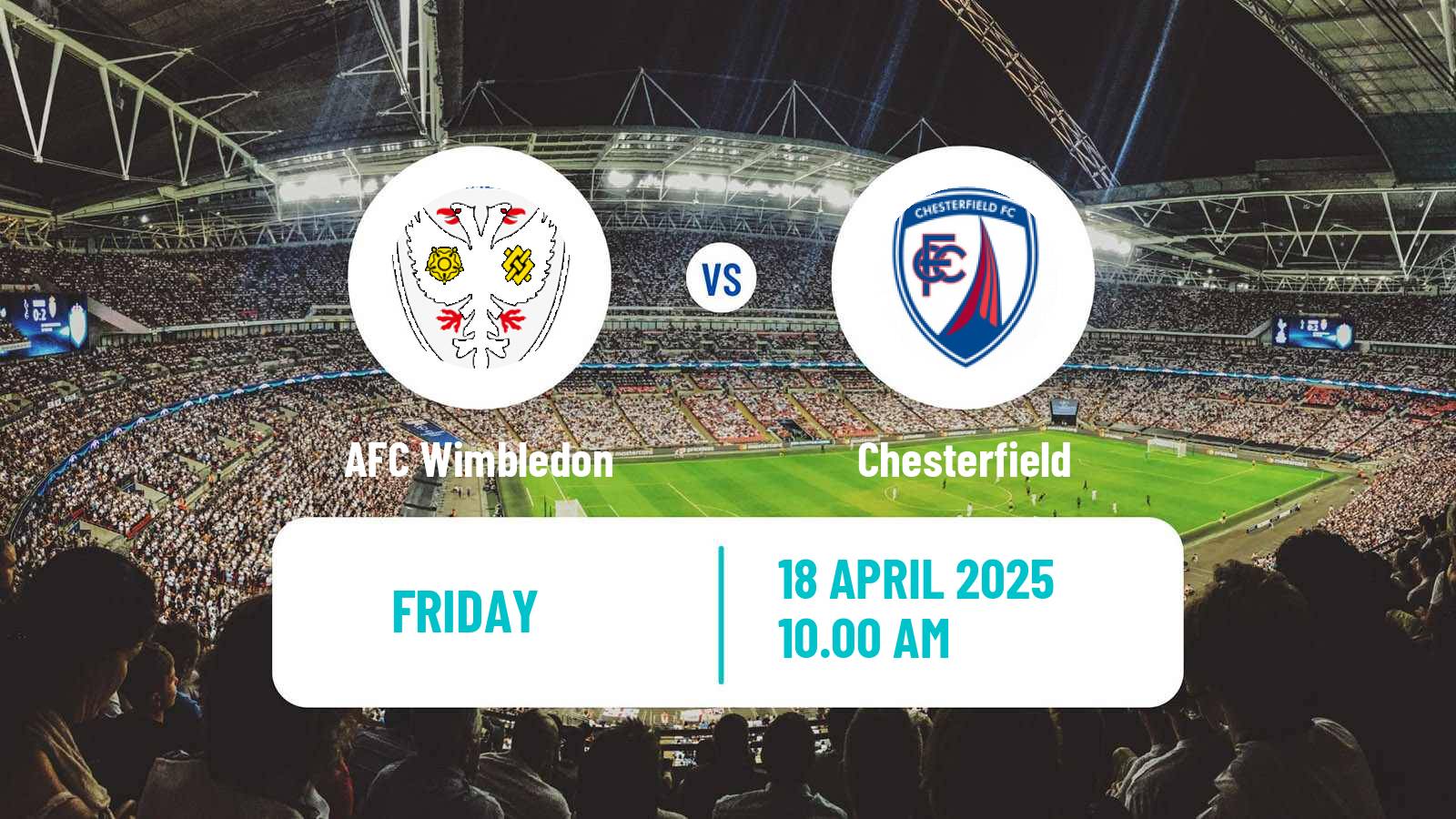 Soccer English League Two AFC Wimbledon - Chesterfield