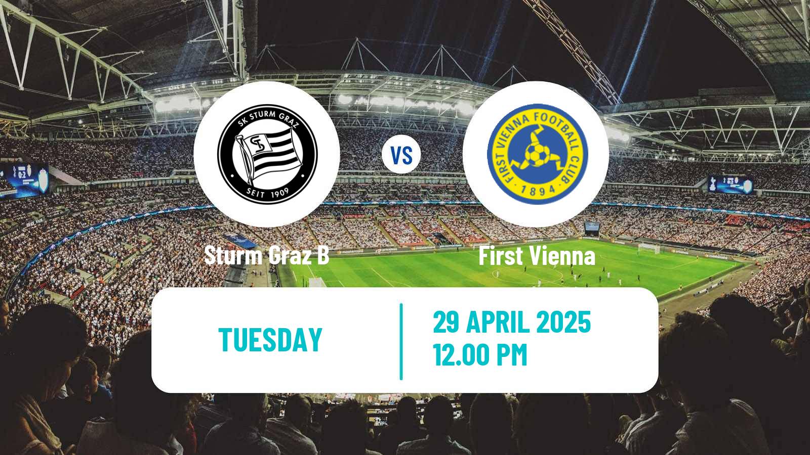 Soccer Austrian 2 Liga Sturm Graz B - First Vienna