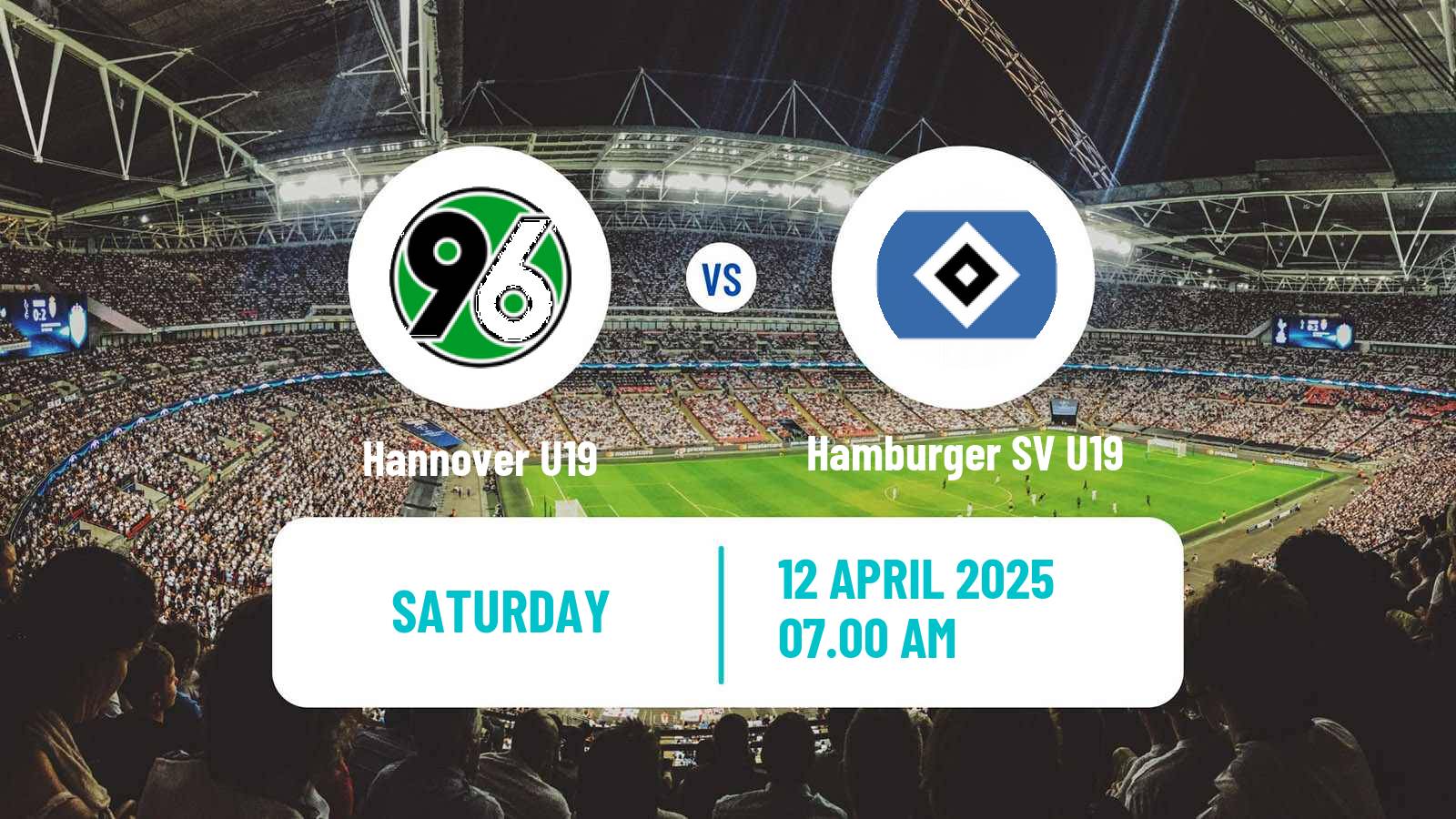 Soccer German DFB Youth League Hannover U19 - Hamburger SV U19