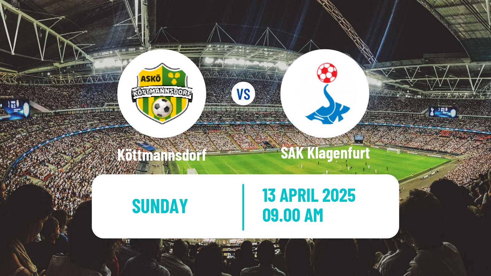Soccer Austrian Landesliga Karnten Köttmannsdorf - SAK Klagenfurt