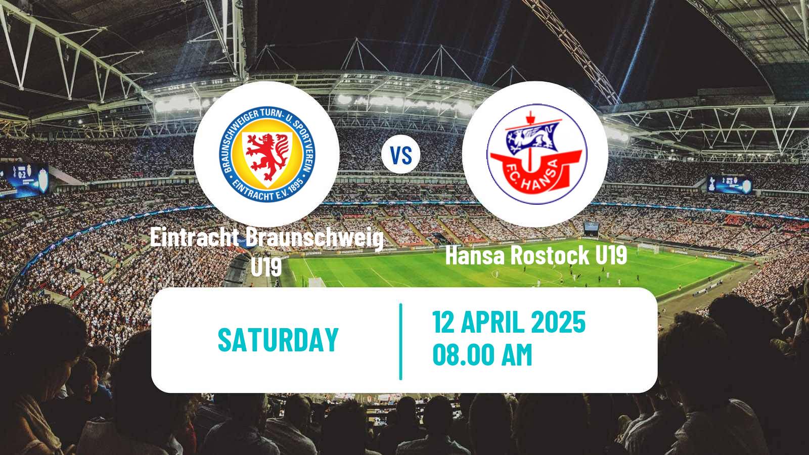 Soccer German DFB Youth League Eintracht Braunschweig U19 - Hansa Rostock U19