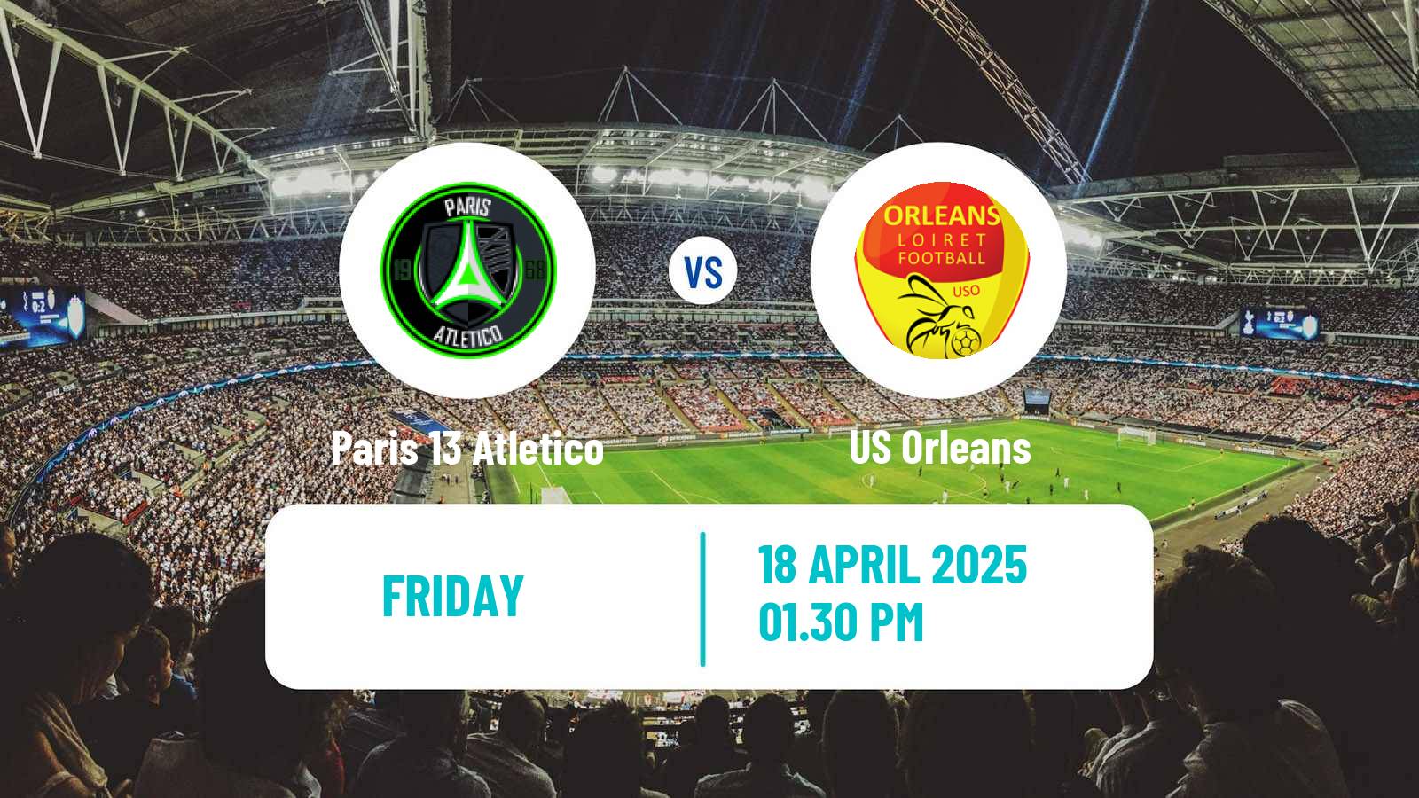 Soccer French National League Paris 13 Atletico - Orleans