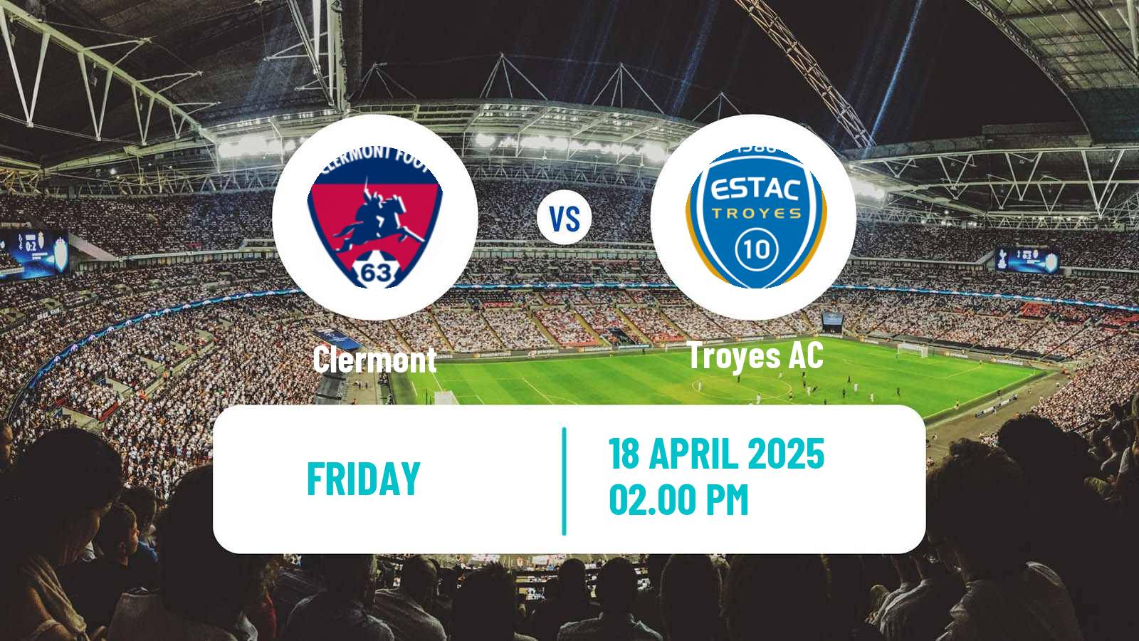 Soccer French Ligue 2 Clermont - Troyes