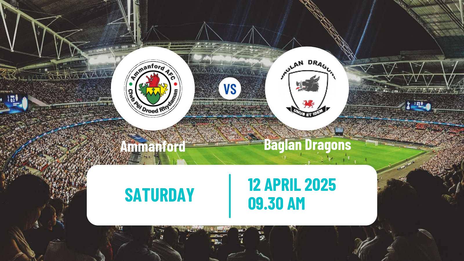 Soccer Welsh Cymru South Ammanford - Baglan Dragons