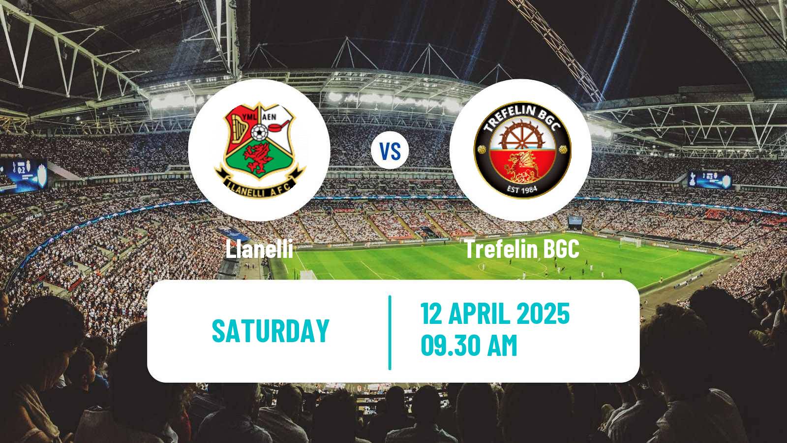 Soccer Welsh Cymru South Llanelli - Trefelin