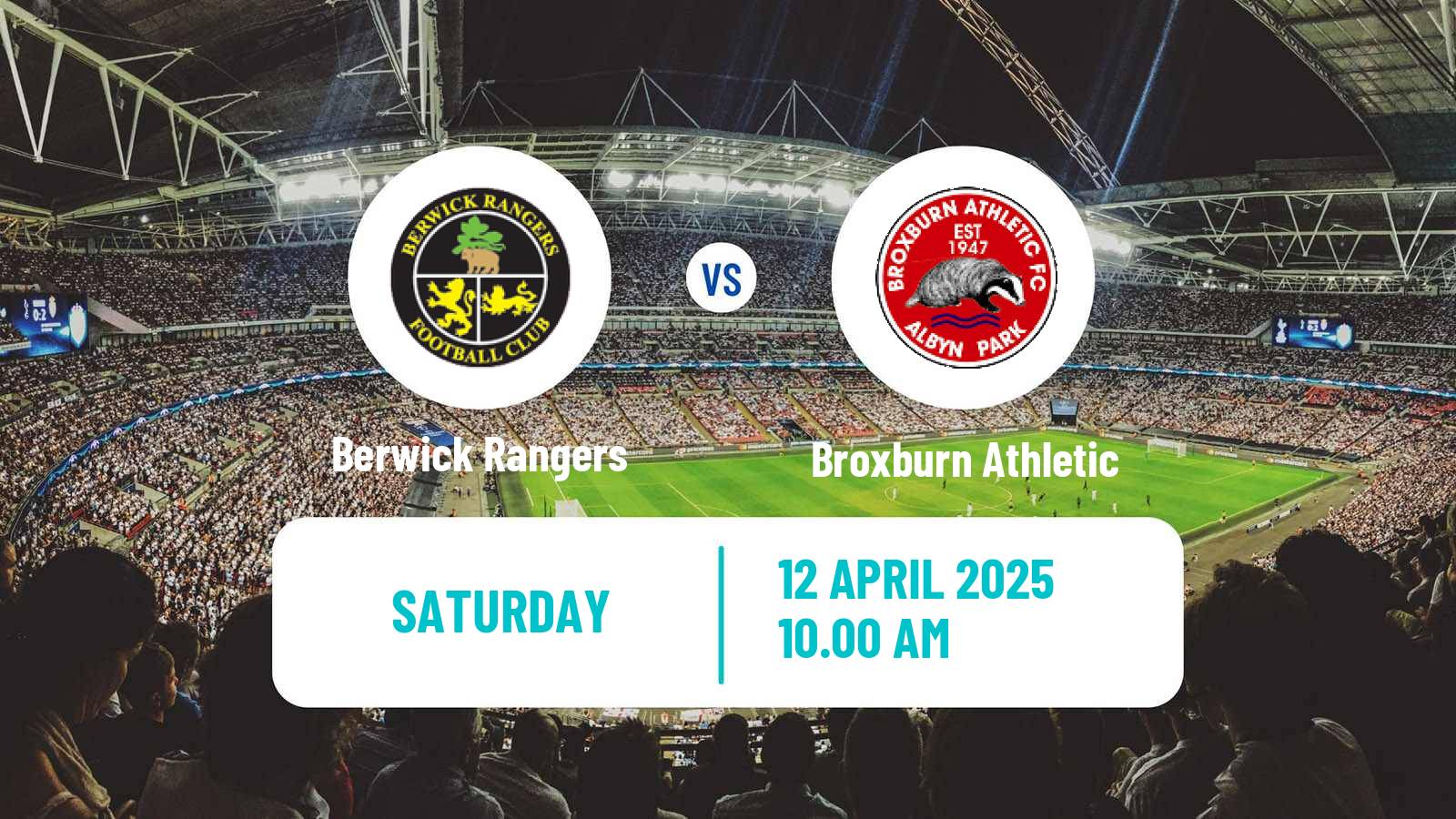 Soccer Scottish Lowland League Berwick Rangers - Broxburn Athletic