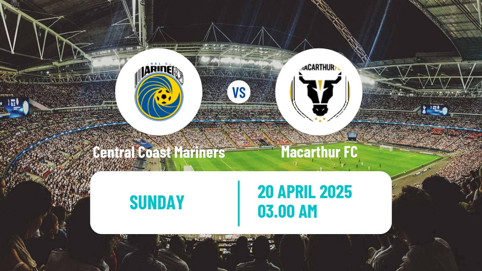 Soccer Australian A-League Central Coast Mariners - Macarthur FC