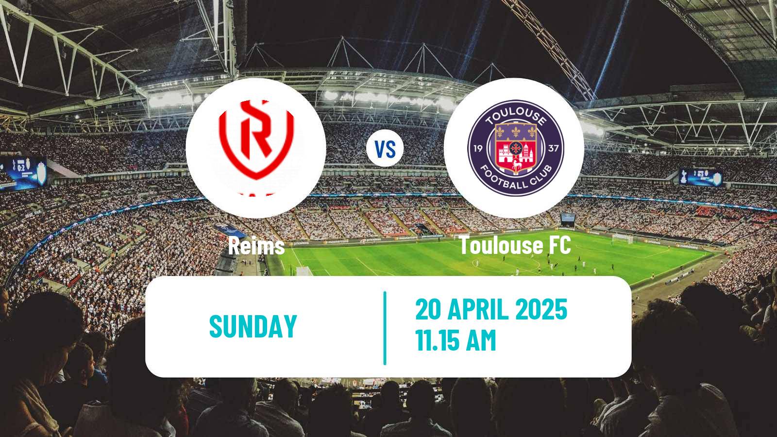 Soccer French Ligue 1 Reims - Toulouse