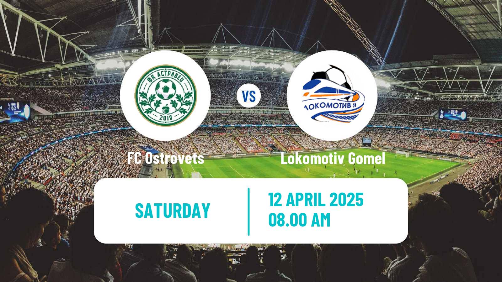 Soccer Belarusian Pershaya Liga Ostrovets - Lokomotiv Gomel