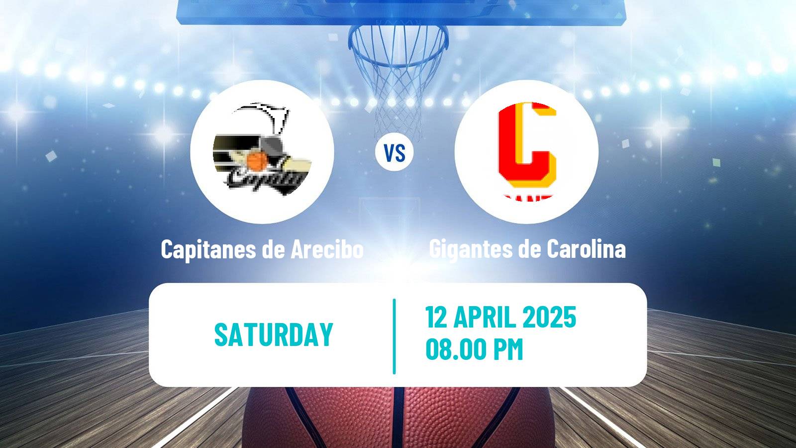 Basketball Puerto Rican BSN Capitanes de Arecibo - Gigantes de Carolina