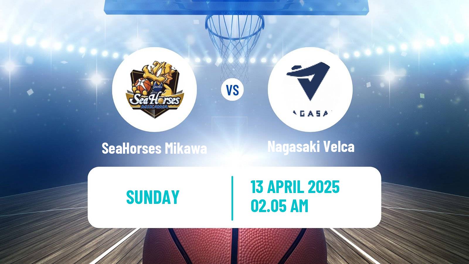 Basketball BJ League SeaHorses Mikawa - Nagasaki Velca