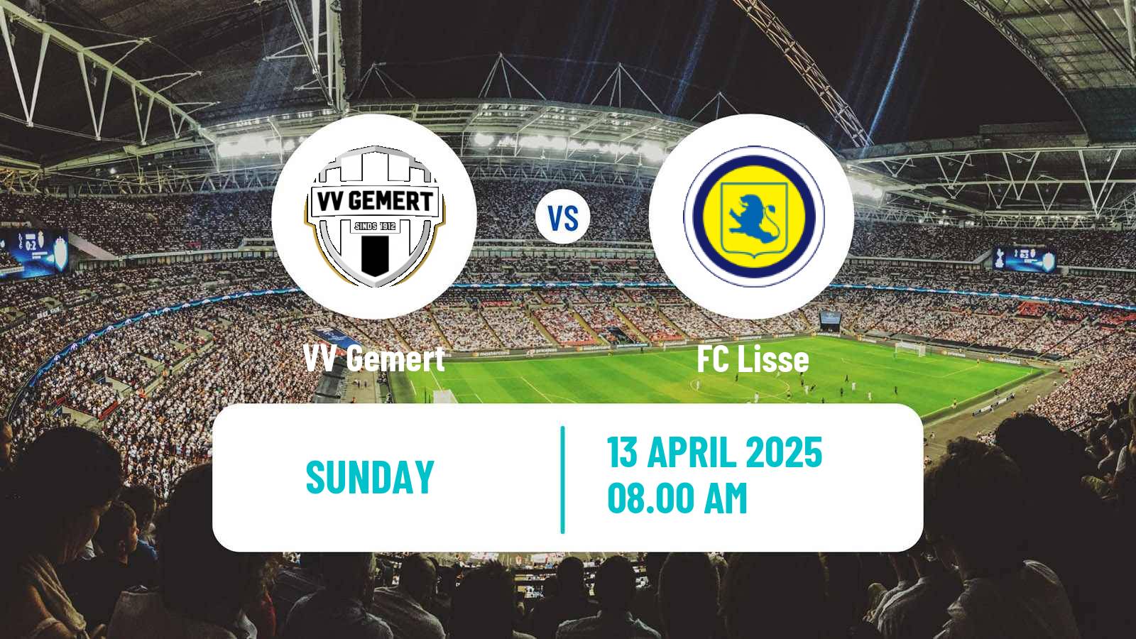 Soccer Dutch Derde Divisie Gemert - Lisse