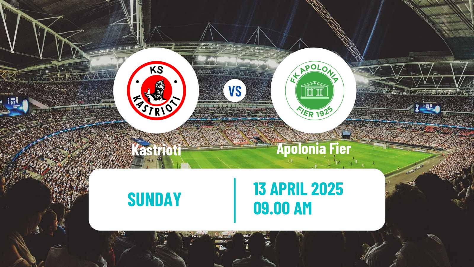 Soccer Albanian First Division Kastrioti - Apolonia Fier