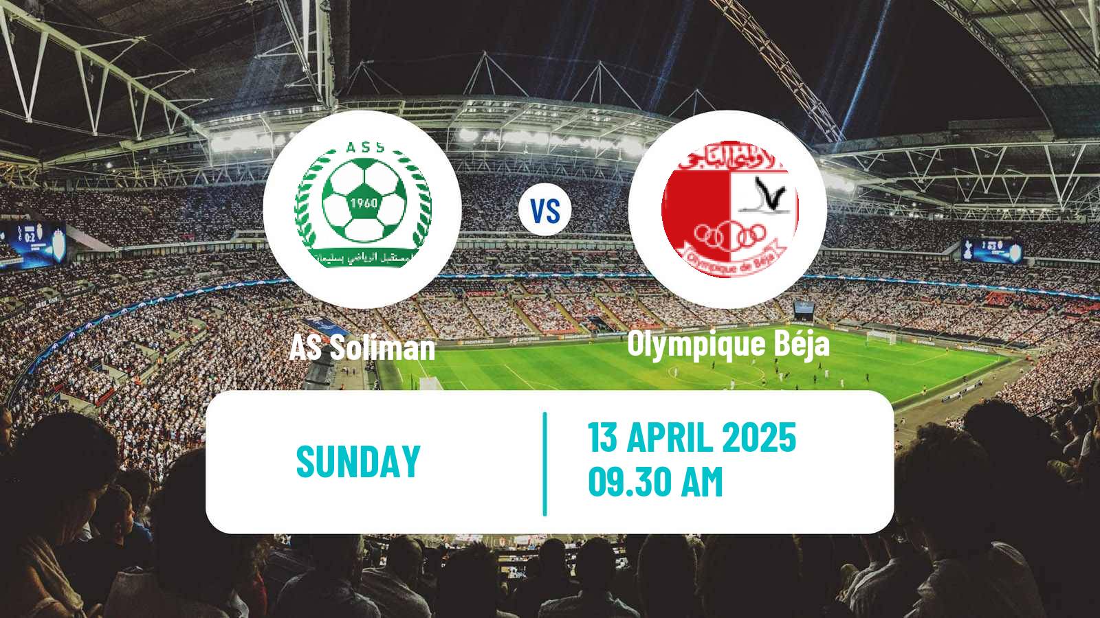 Soccer Tunisian Ligue Professionnelle 1 Soliman - Olympique Béja