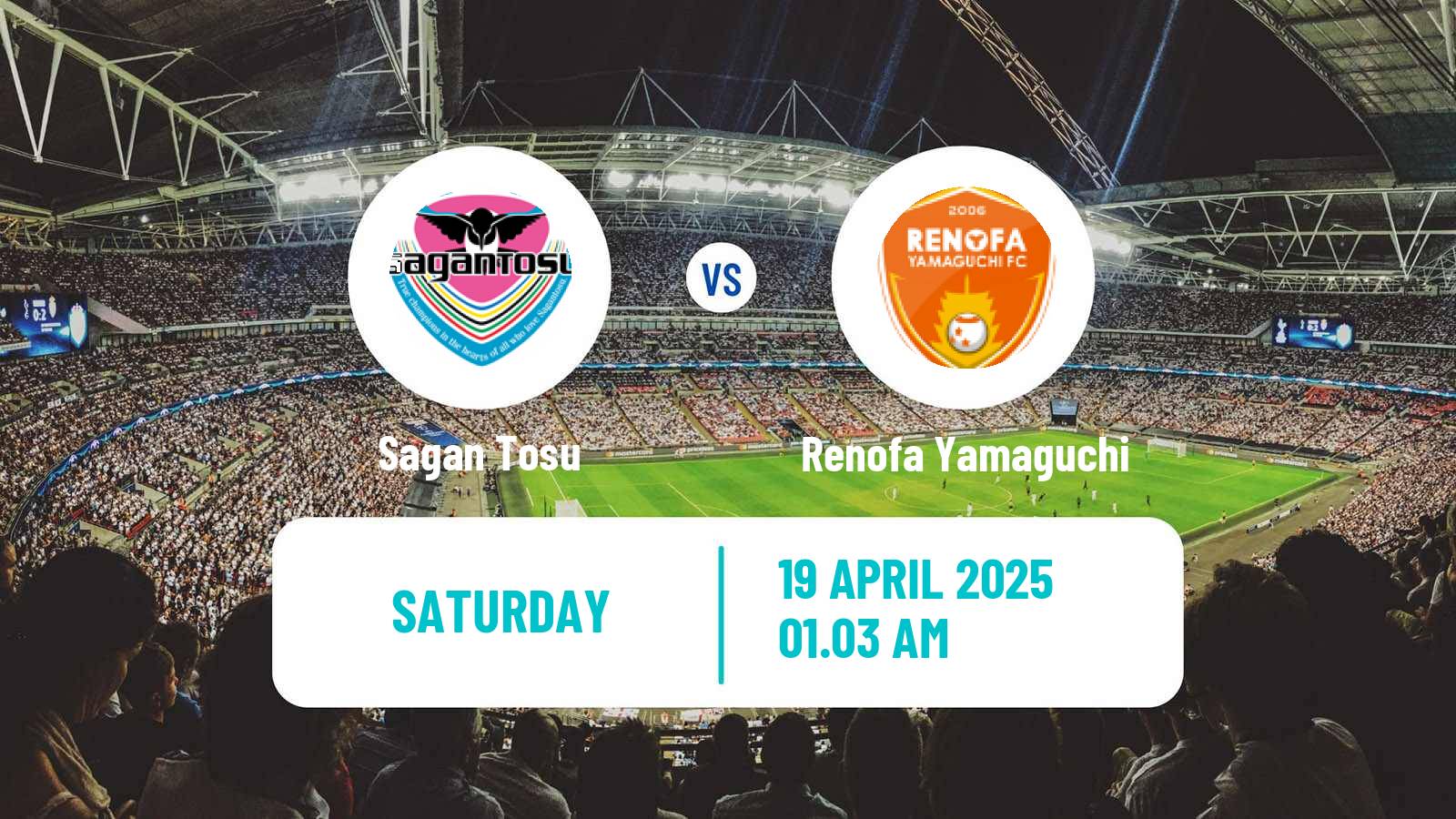 Soccer Japan J2 League Sagan Tosu - Renofa Yamaguchi