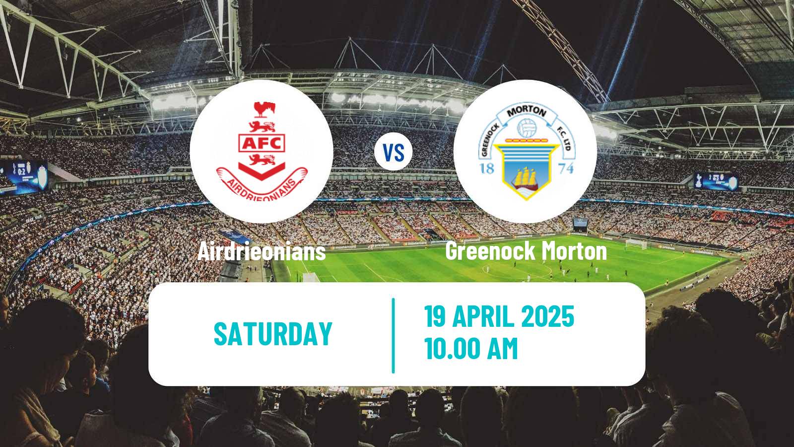 Soccer Scottish Football Championship Airdrieonians - Greenock Morton