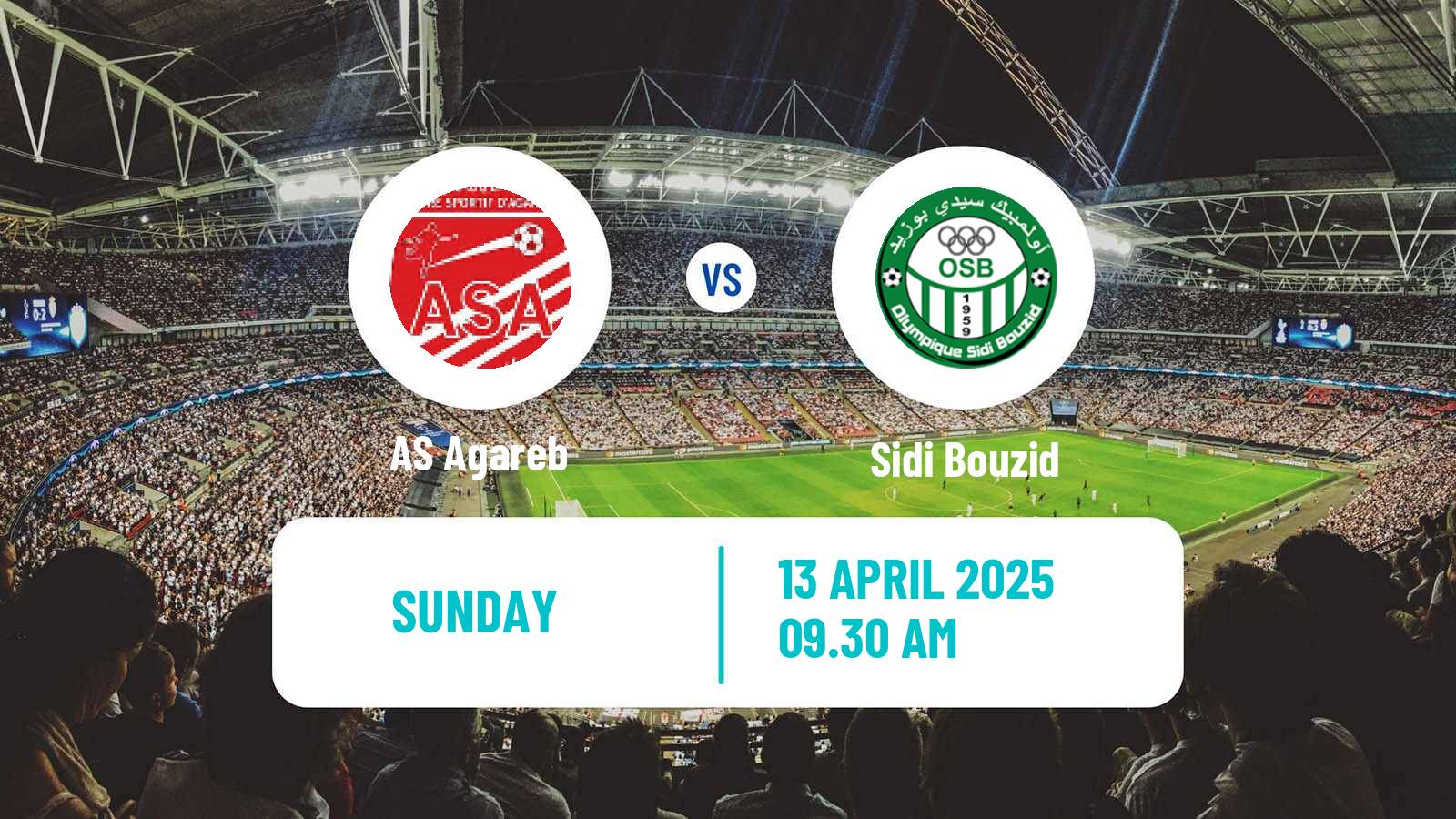 Soccer Tunisian Ligue 2 Agareb - Sidi Bouzid