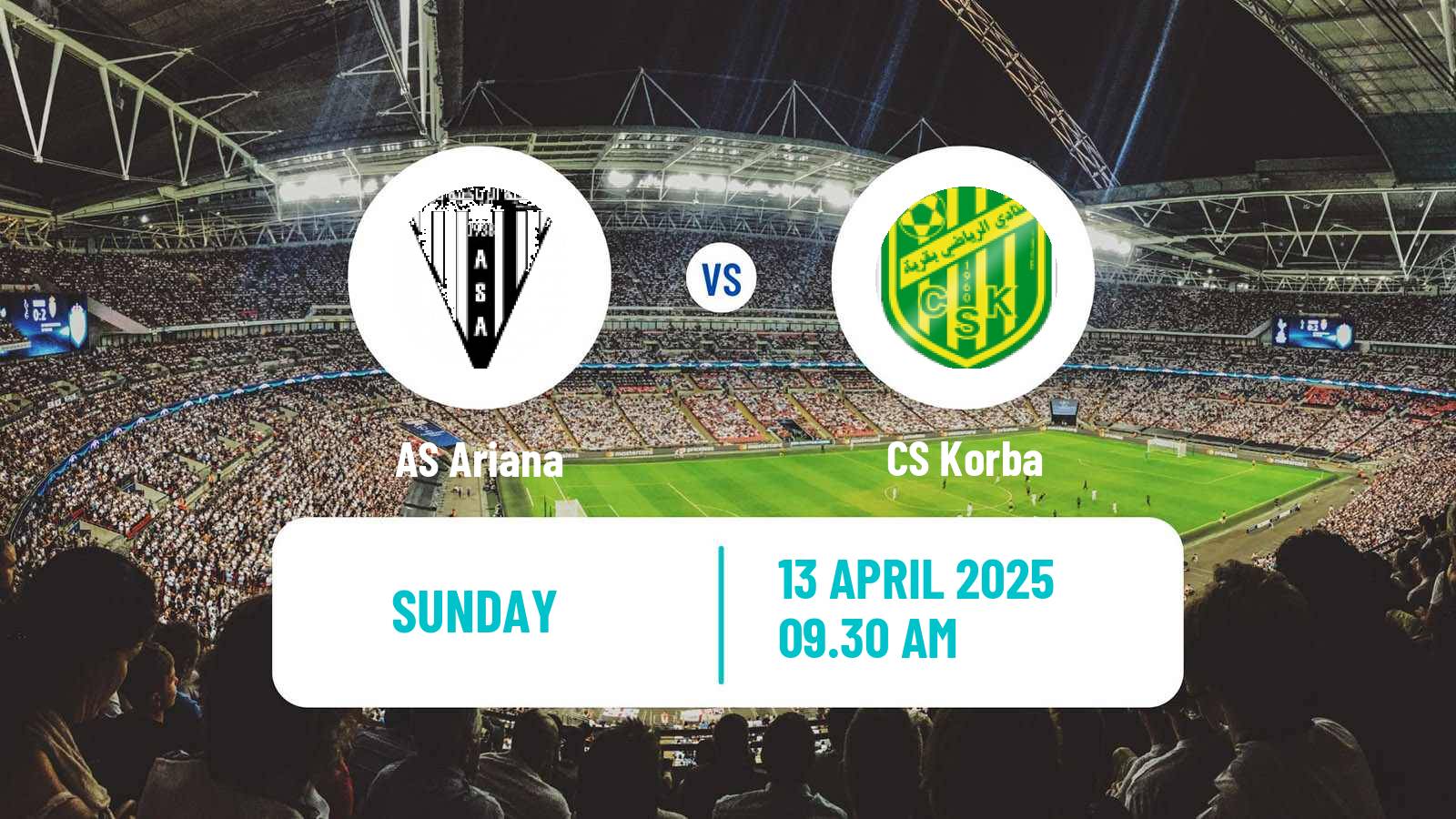 Soccer Tunisian Ligue 2 Ariana - Korba