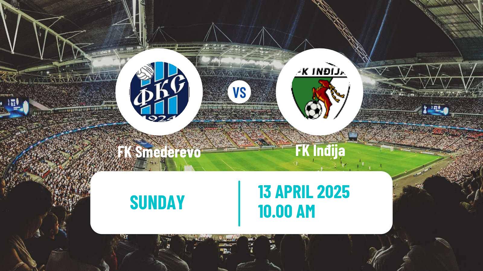 Soccer Serbian Prva Liga Smederevo - Inđija