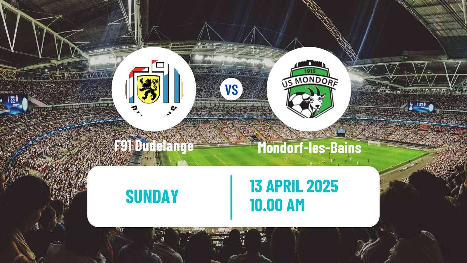 Soccer Luxembourg National Division F91 Dudelange - Mondorf-les-Bains