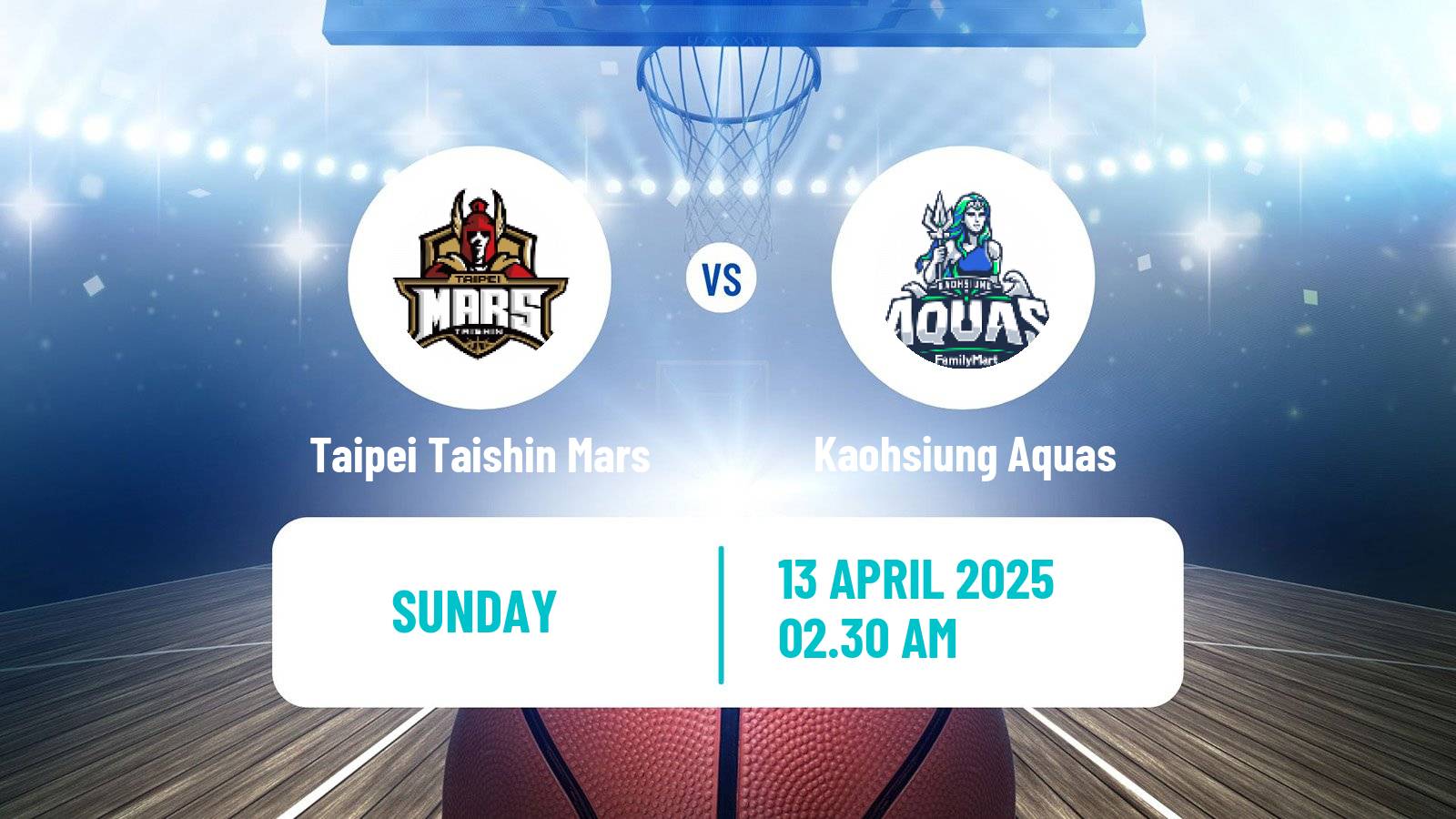 Basketball Taiwan TPBL Taipei Taishin Mars - Kaohsiung Aquas