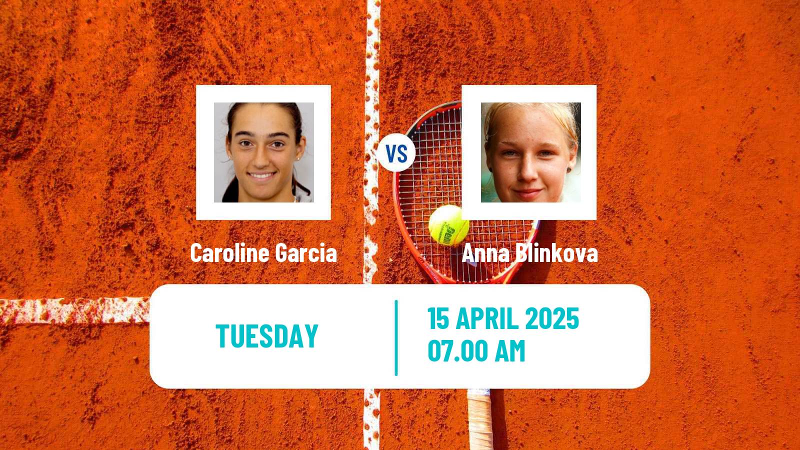Tennis WTA Rouen Caroline Garcia - Anna Blinkova