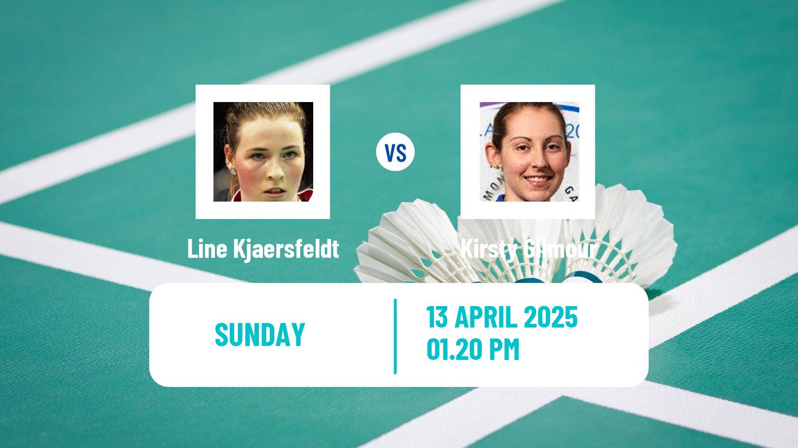 Badminton BWF European Championship Women Line Kjaersfeldt - Kirsty Gilmour