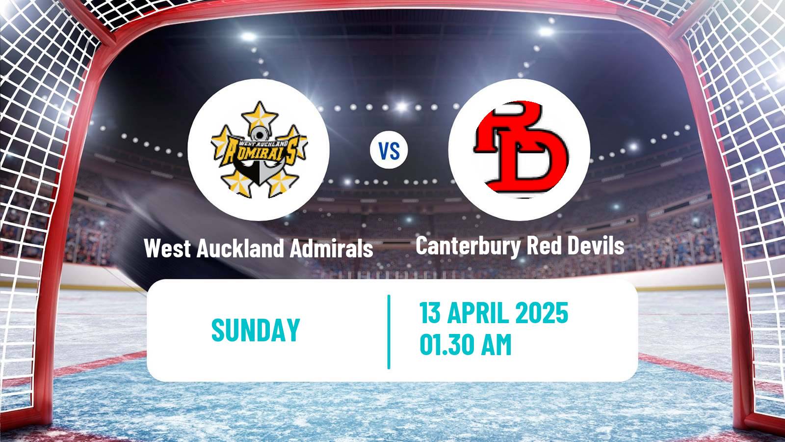 Hockey New Zealand NZIHL West Auckland Admirals - Canterbury Red Devils