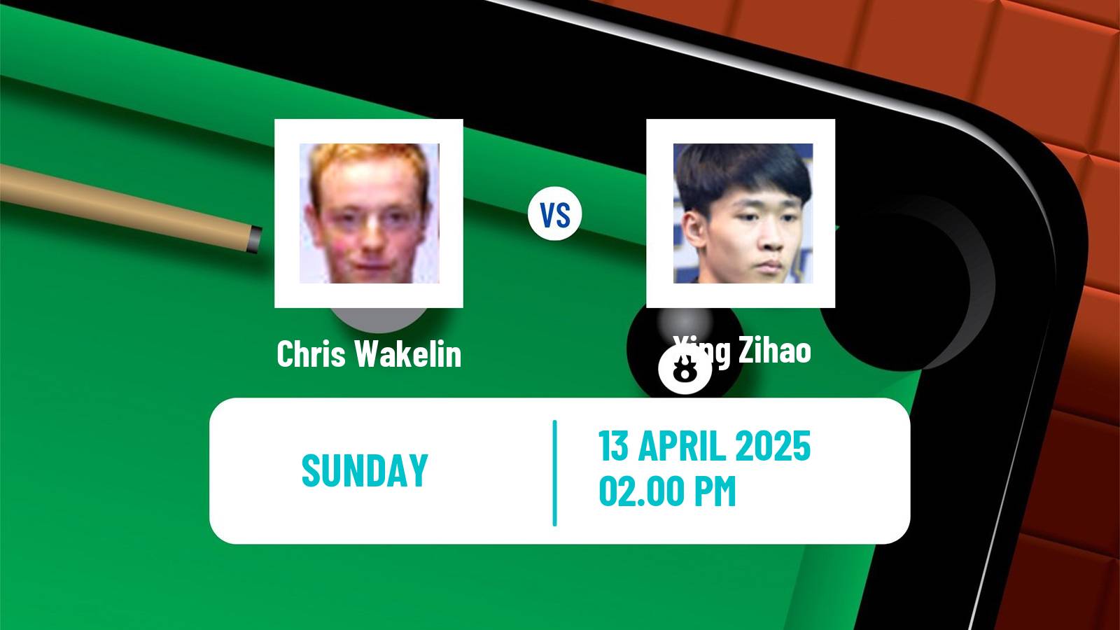 Snooker World Championship Chris Wakelin - Xing Zihao