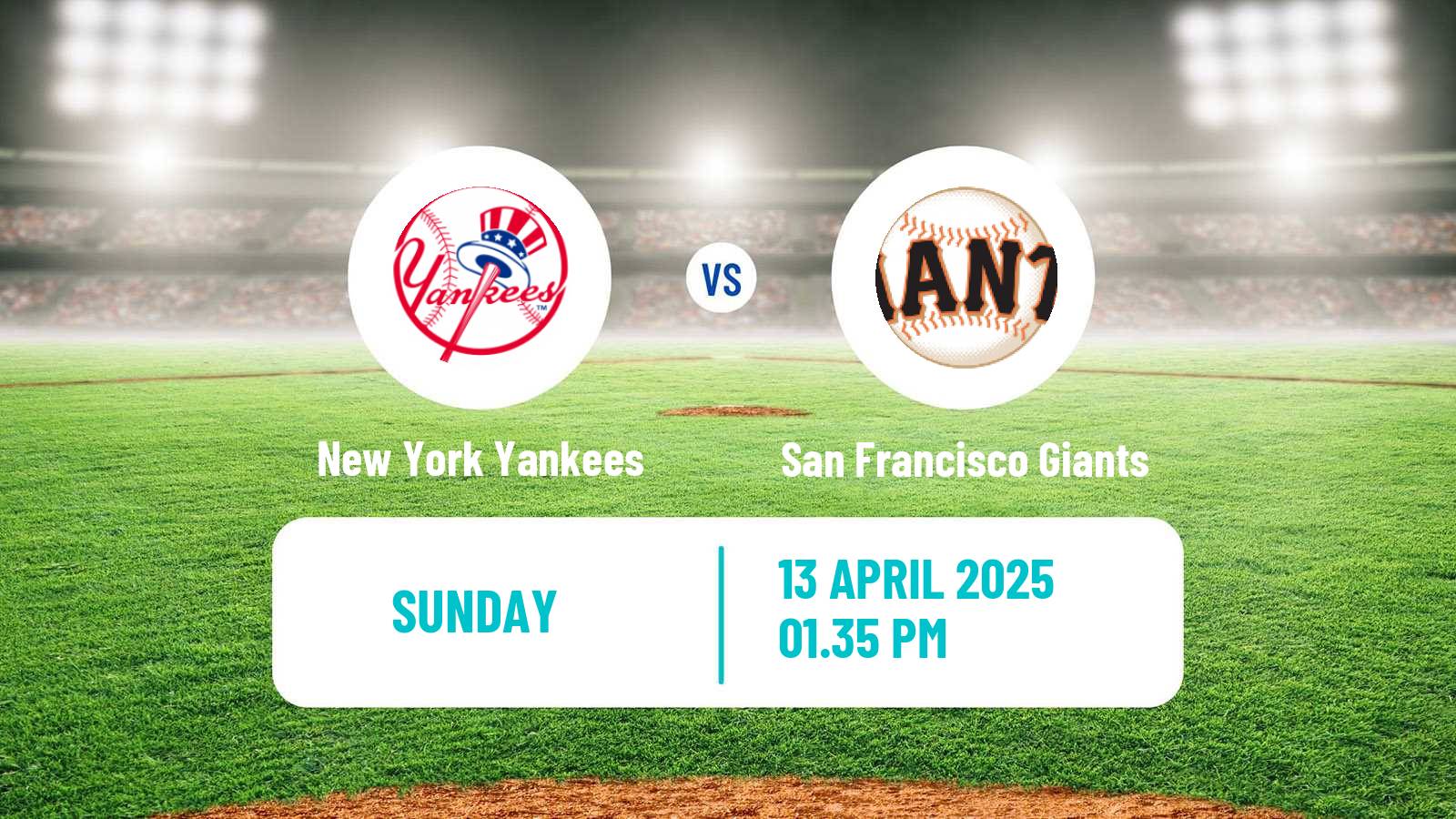 Baseball MLB New York Yankees - San Francisco Giants