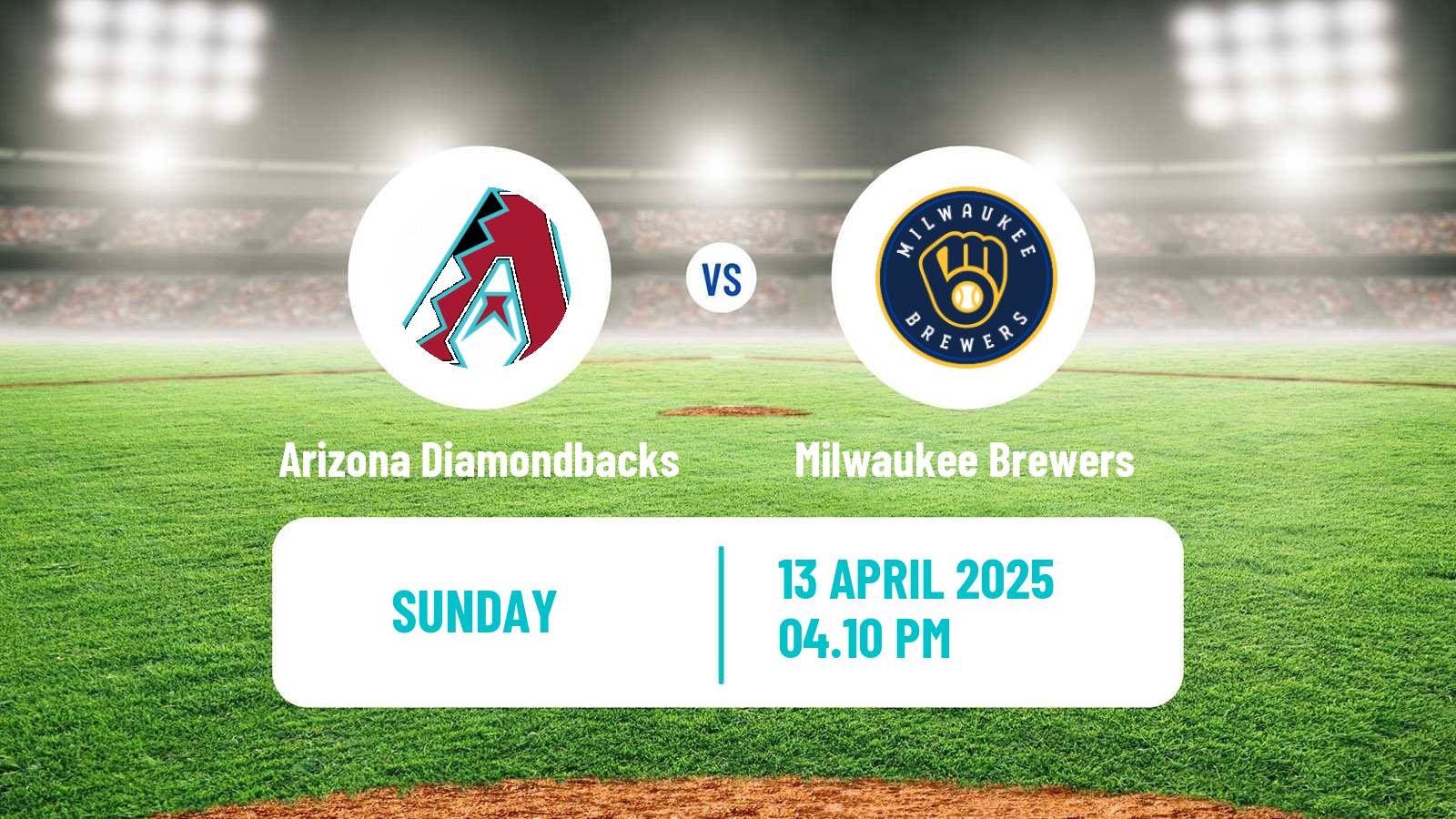 Baseball MLB Arizona Diamondbacks - Milwaukee Brewers