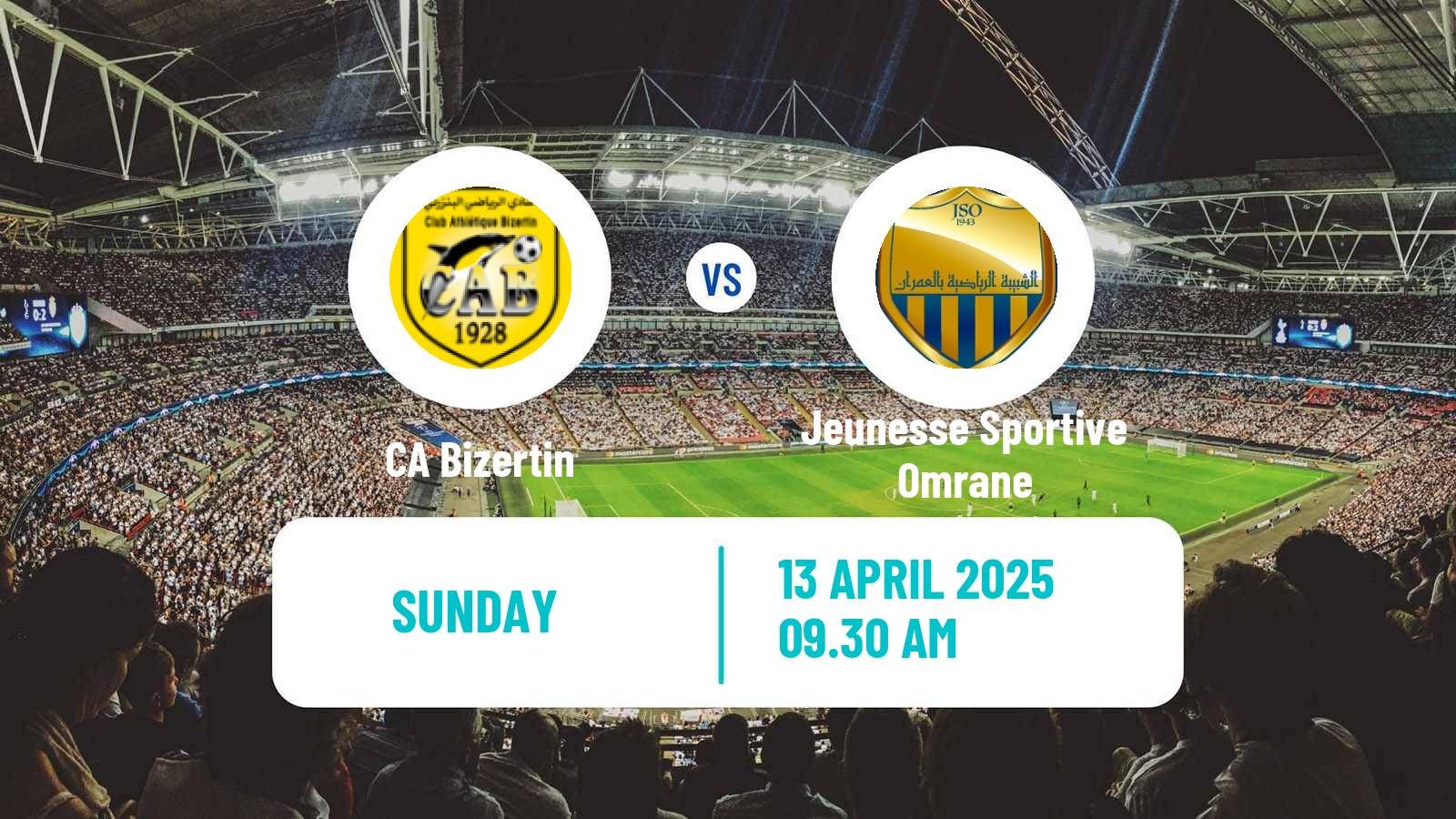 Soccer Tunisian Ligue Professionnelle 1 Bizertin - Jeunesse Sportive Omrane