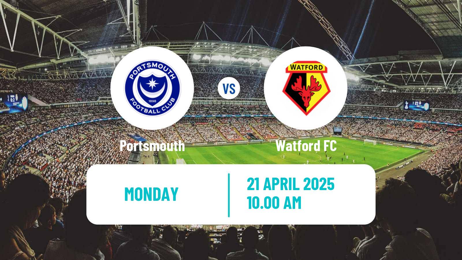 Soccer English League Championship Portsmouth - Watford