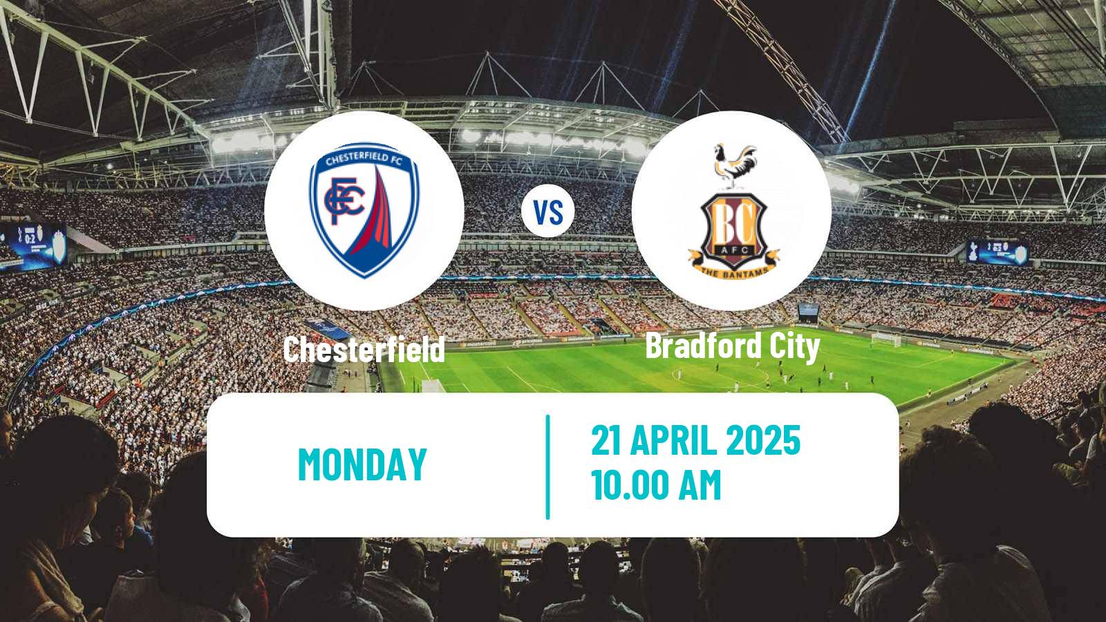 Soccer English League Two Chesterfield - Bradford City