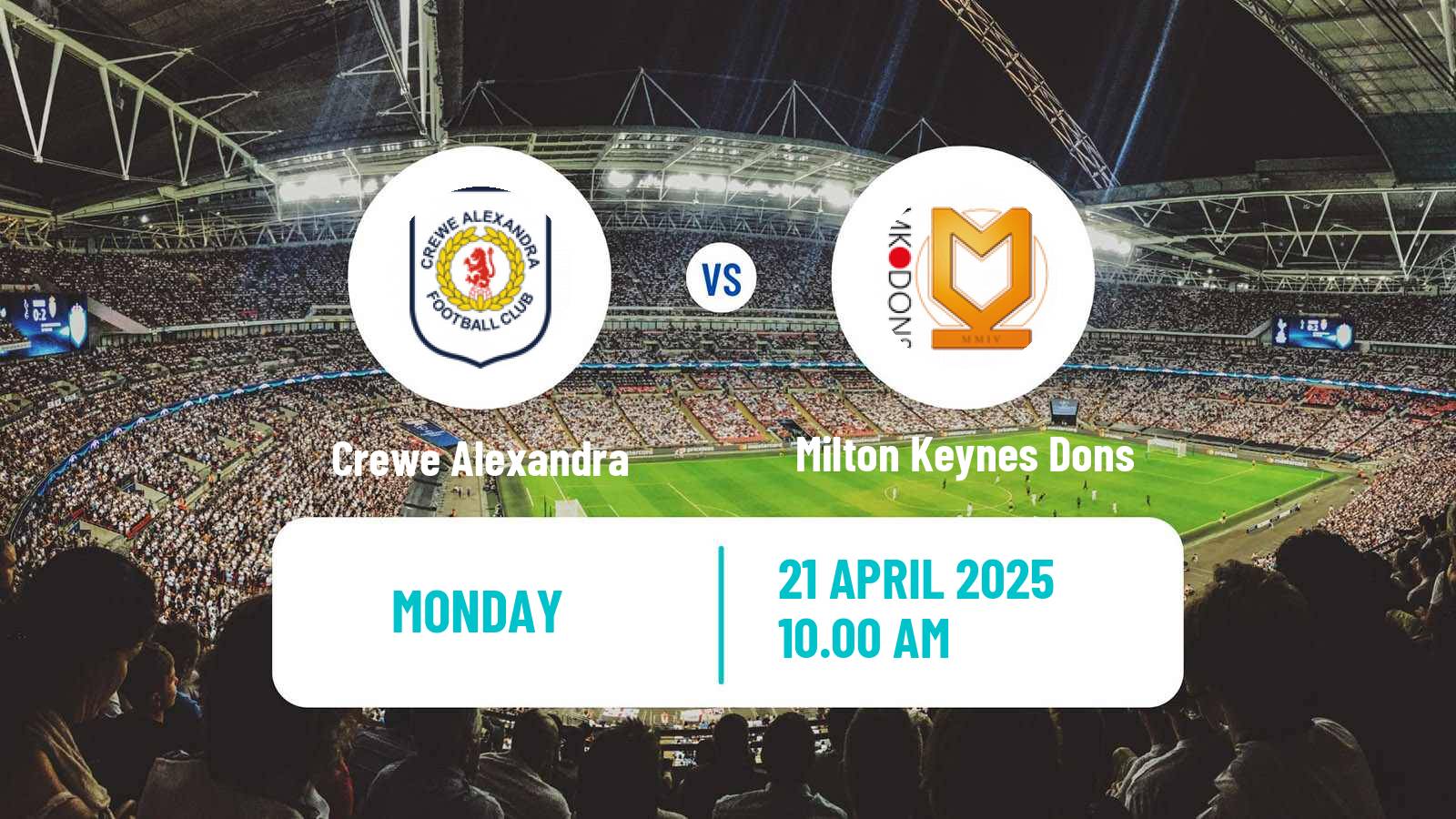 Soccer English League Two Crewe Alexandra - Milton Keynes Dons