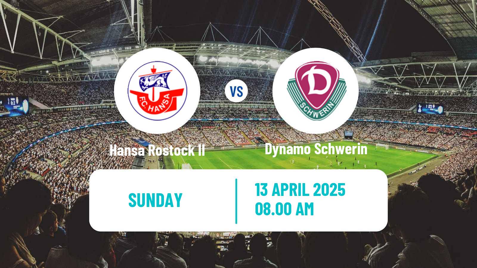 Soccer German Oberliga NOFV-Nord Hansa Rostock II - Dynamo Schwerin
