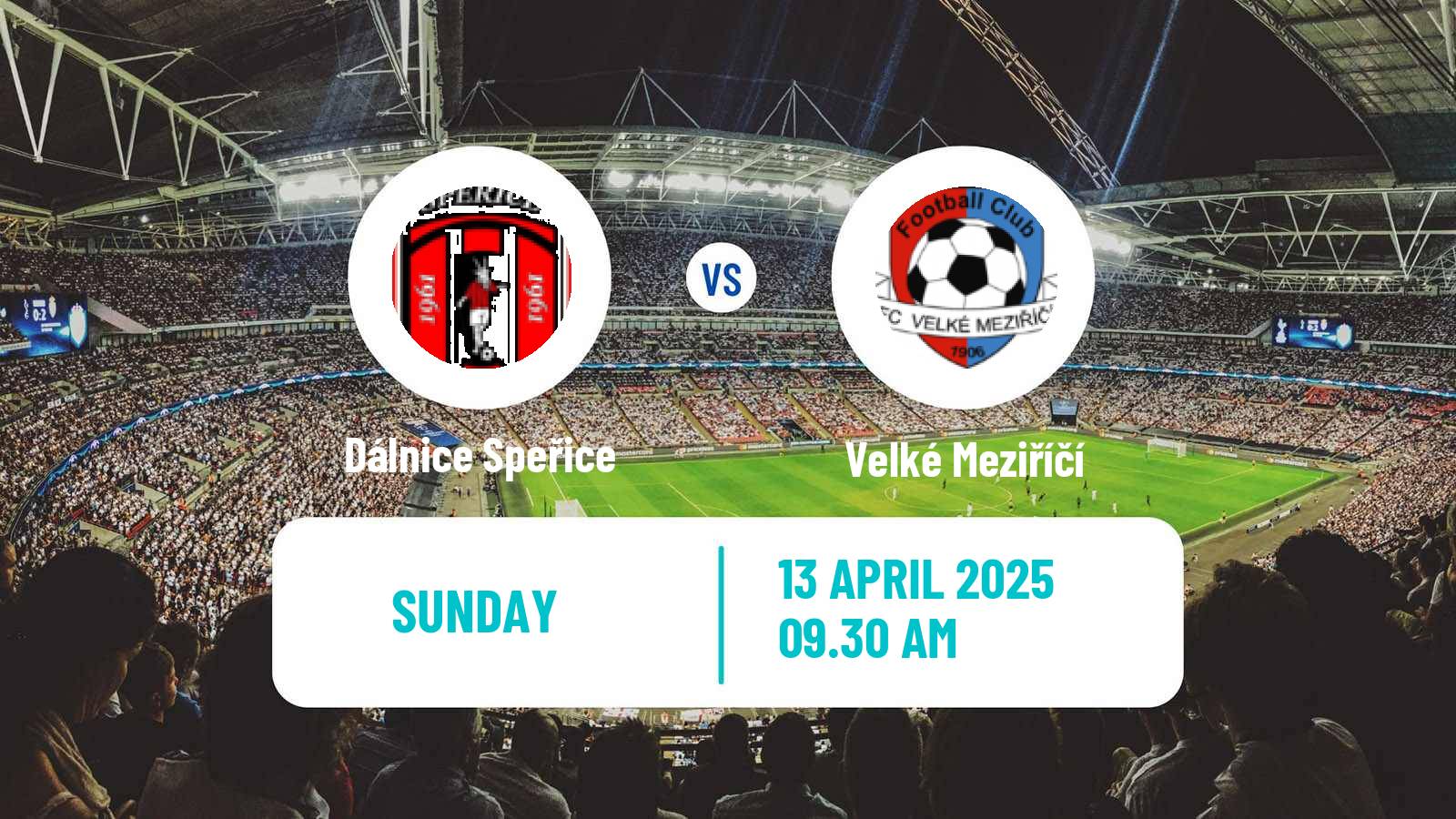 Soccer Czech Division D Dálnice Speřice - Velké Meziříčí