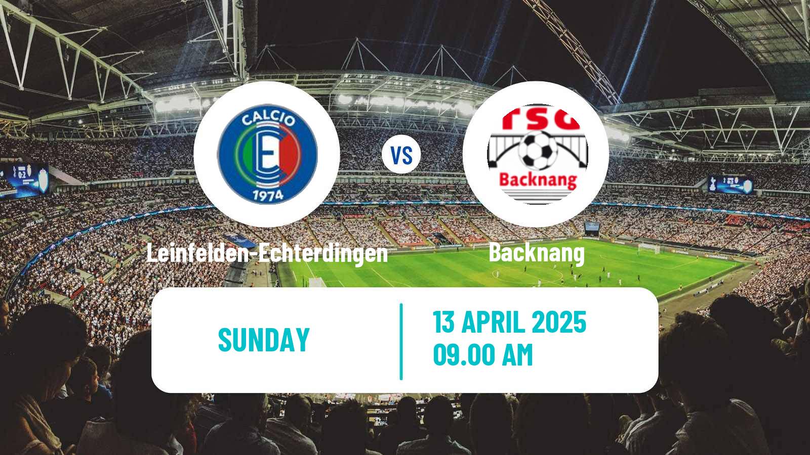 Soccer German Oberliga Baden-Württemberg Leinfelden-Echterdingen - Backnang
