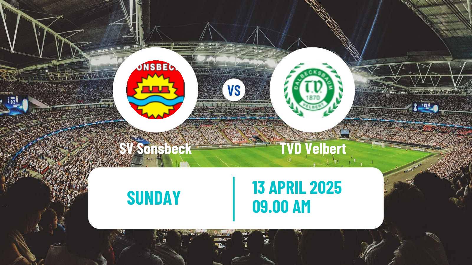 Soccer German Oberliga Niederrhein Sonsbeck - TVD Velbert