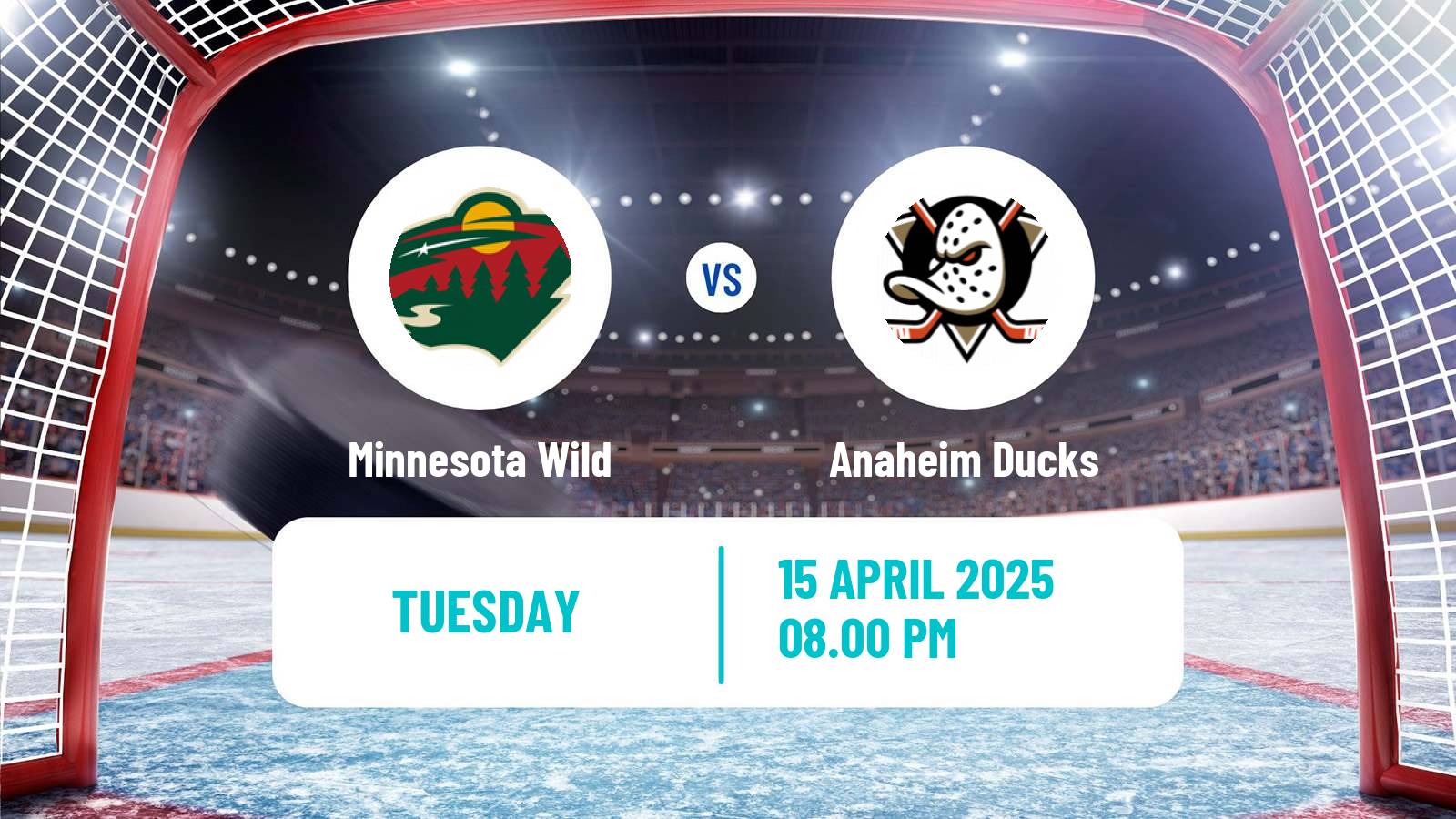 Hockey NHL Minnesota Wild - Anaheim Ducks