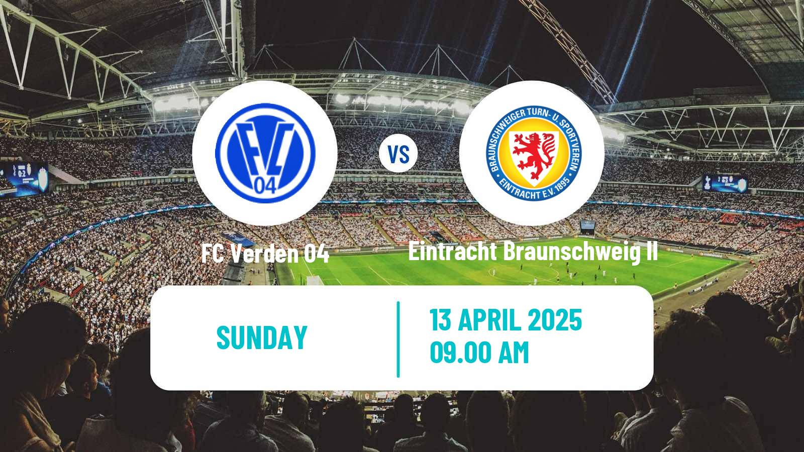 Soccer German Oberliga Niedersachsen Verden - Eintracht Braunschweig II