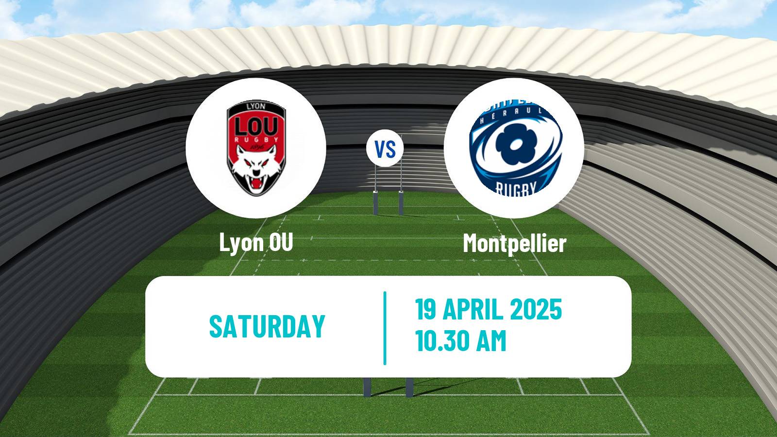 Rugby union French Top 14 Lyon - Montpellier