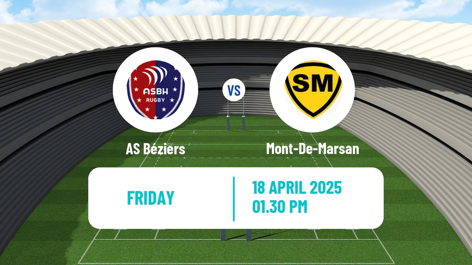 Rugby union French Pro D2 Béziers - Mont-De-Marsan