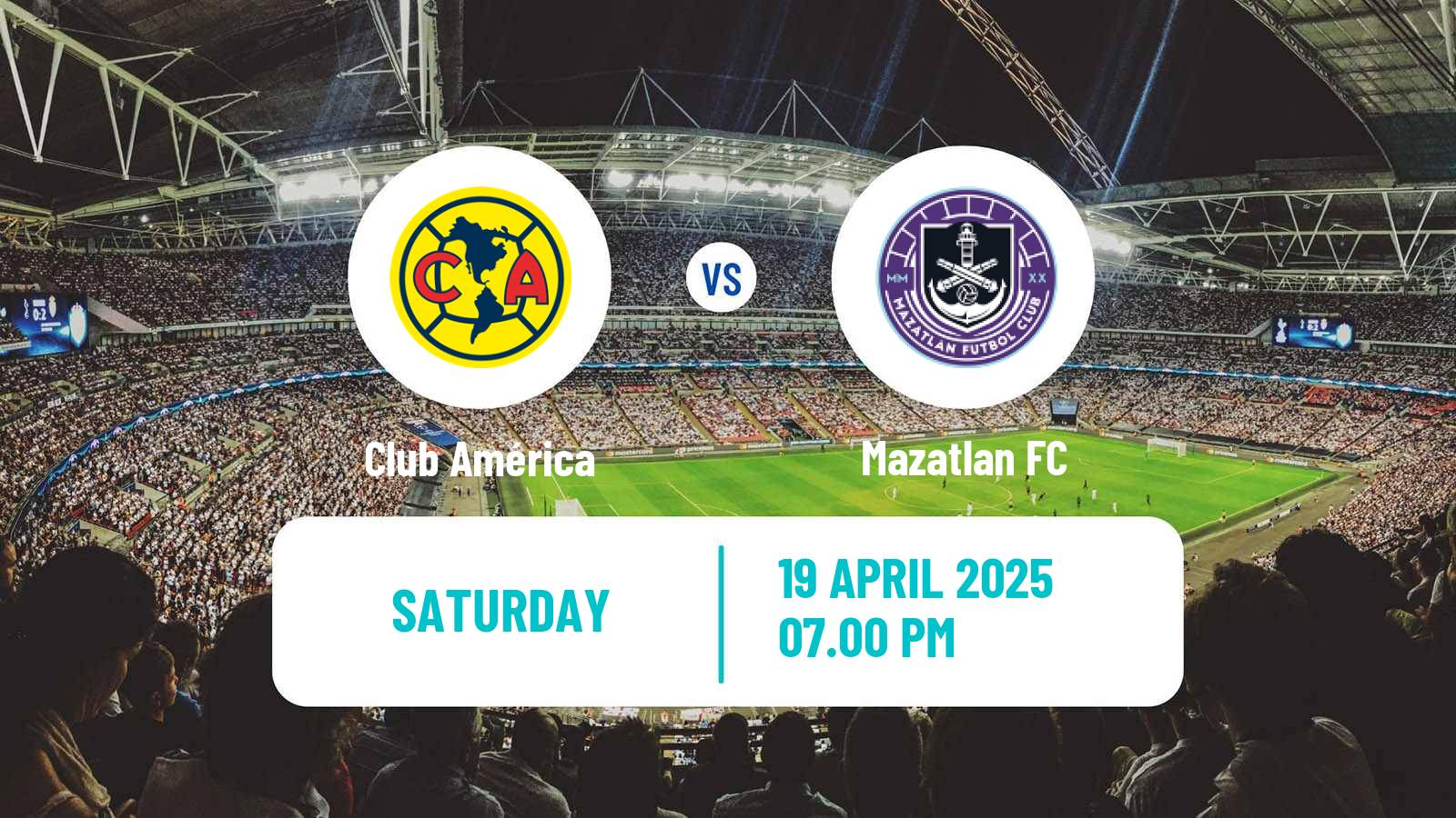 Soccer Mexican Liga MX Club América - Mazatlan