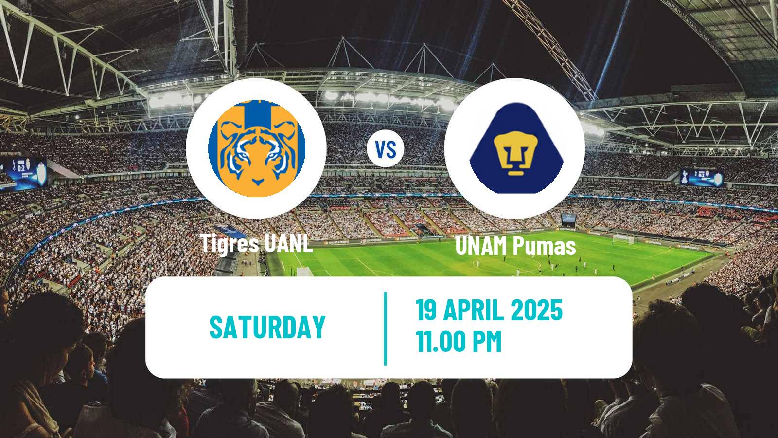 Soccer Mexican Liga MX Tigres UANL - UNAM